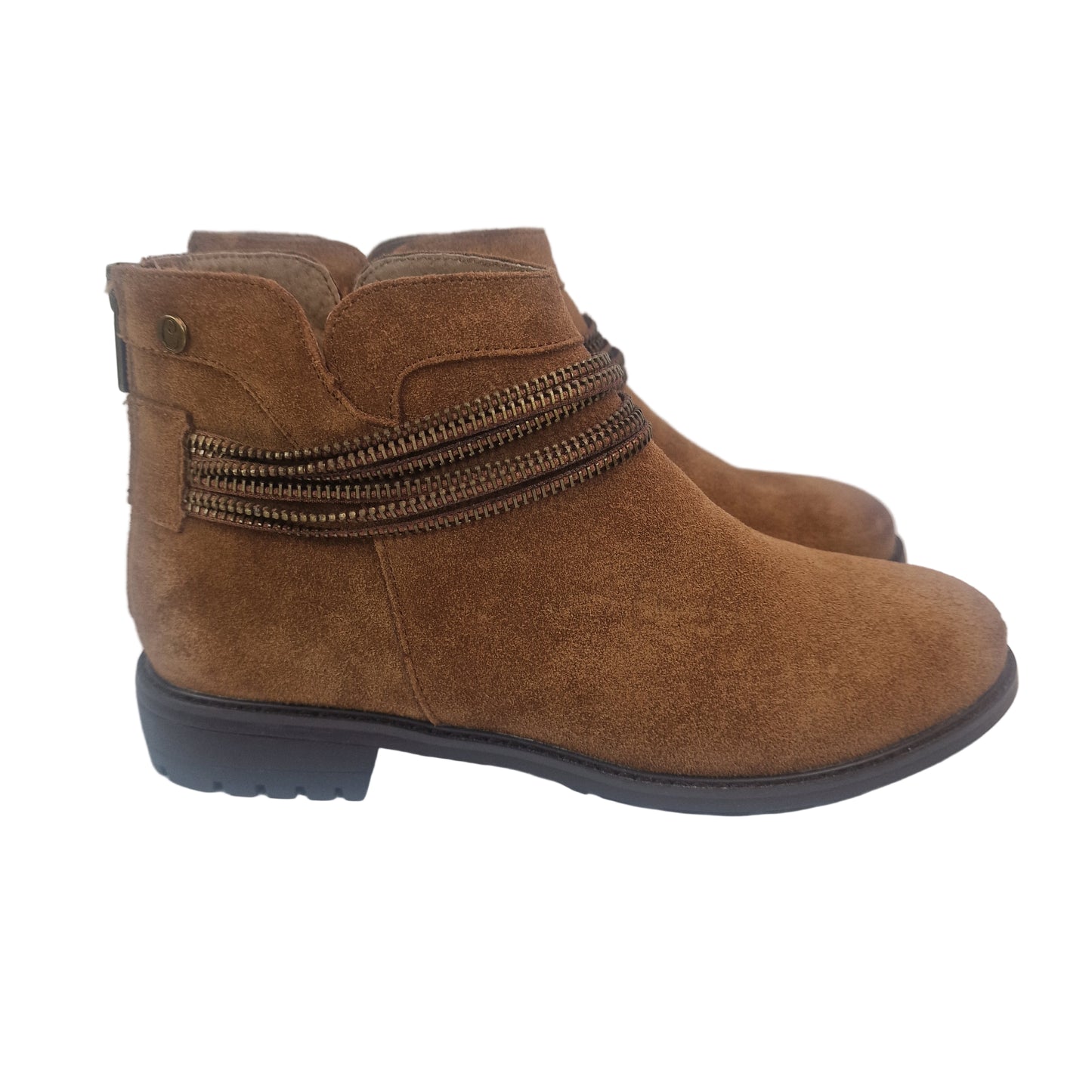 Botín Serraje Camel Carmela