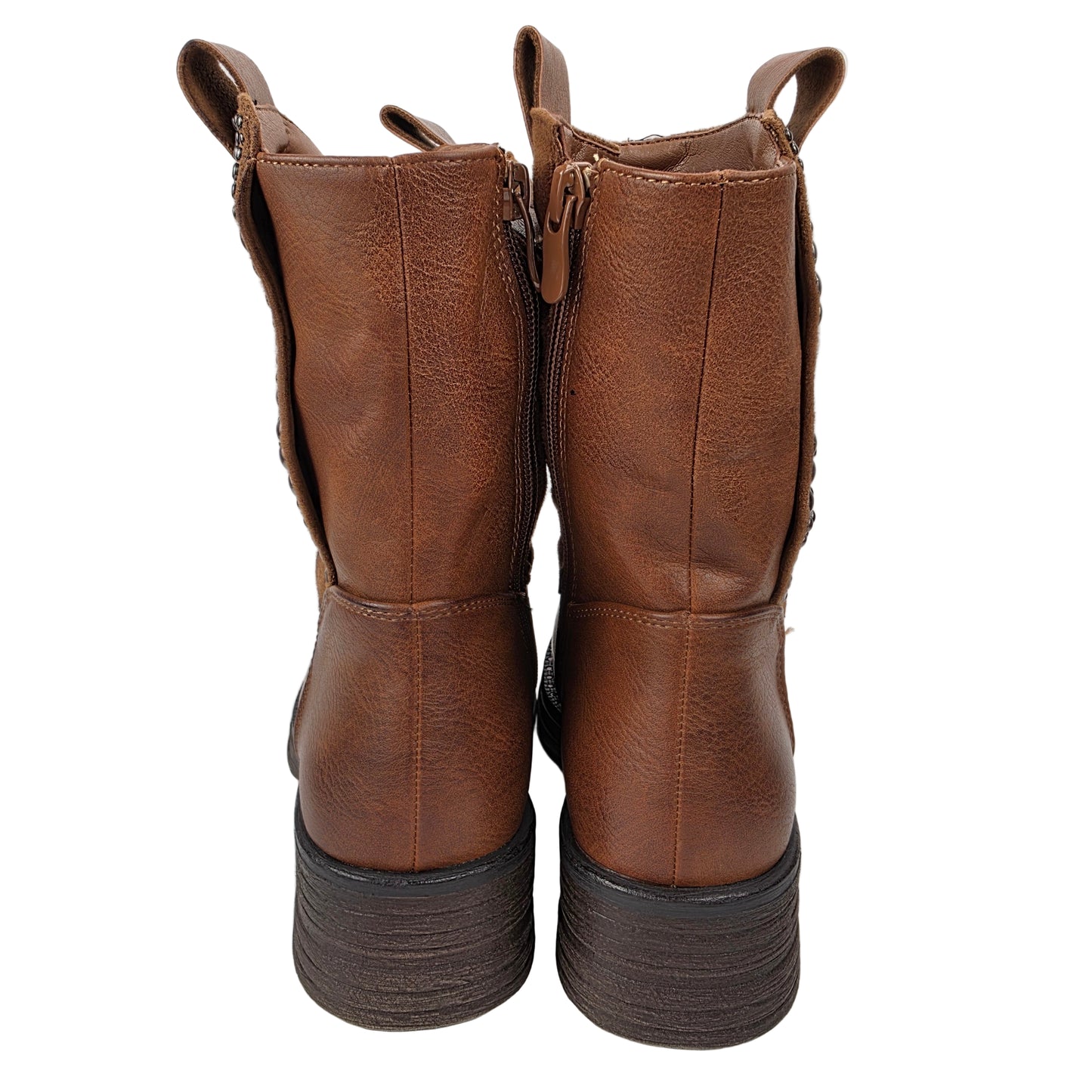 Botin Tachuelas combinado Marrón