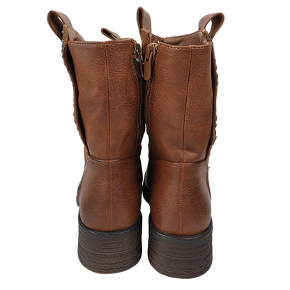 Botin Tachuelas combinado Marrón
