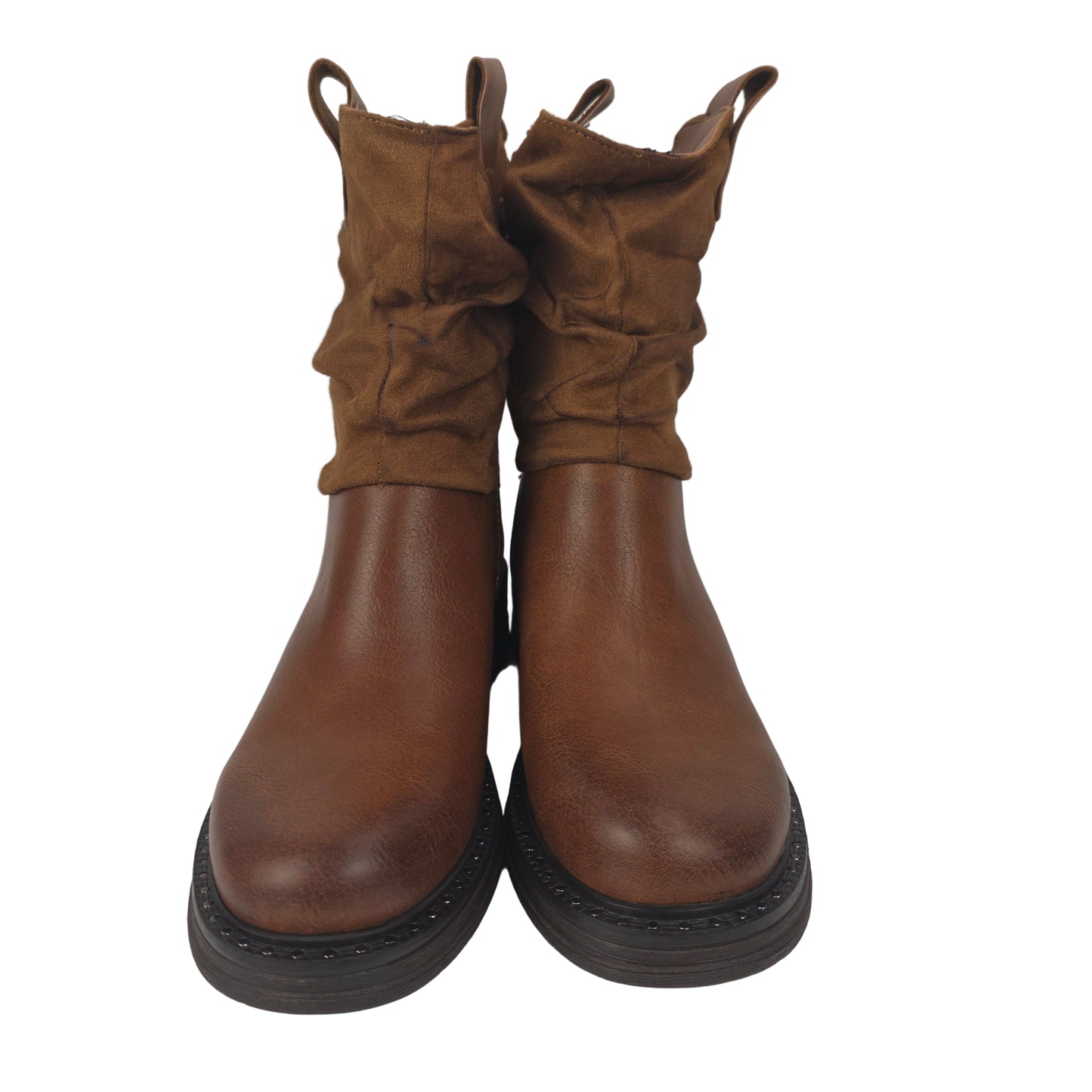 Botin Tachuelas combinado Marrón