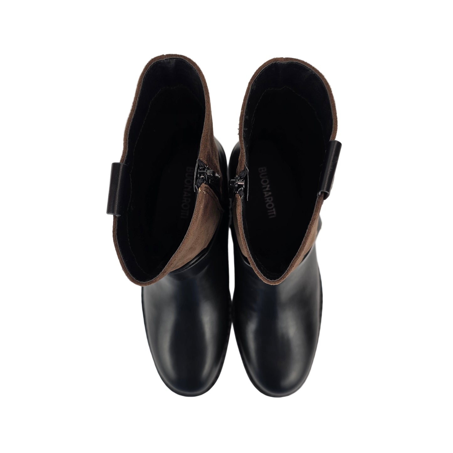 Botín Combinado Negro/Marrón