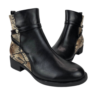 Botín combinado Negro/Serpiente