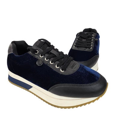 Sneakers Terciopelo Azul Gioseppo