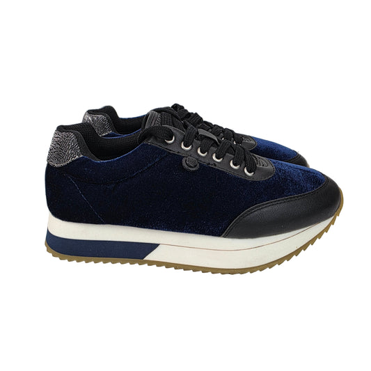Sneakers Terciopelo Azul Gioseppo