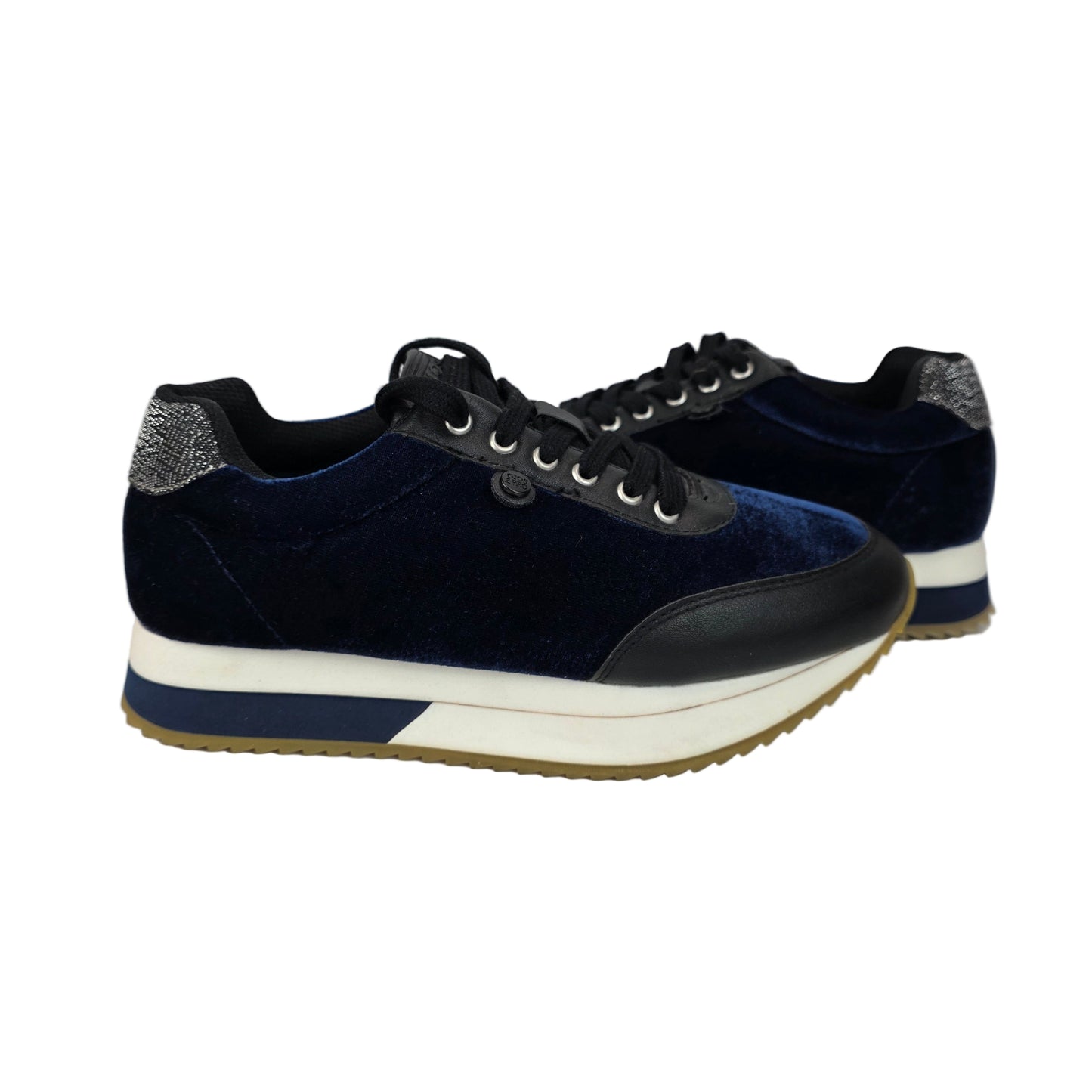 Sneakers Terciopelo Azul Gioseppo