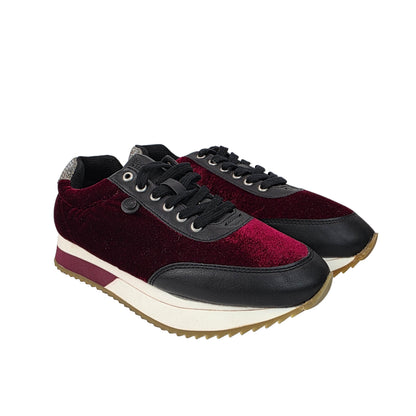 Sneakers Terciopelo Burdeos Gioseppo