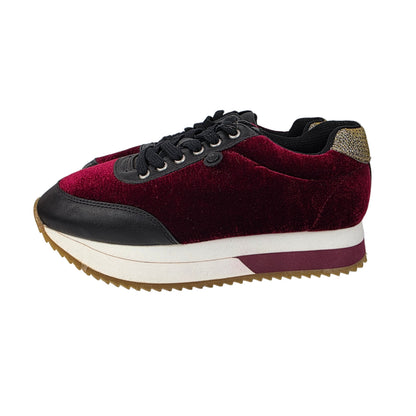 Sneakers Terciopelo Burdeos Gioseppo