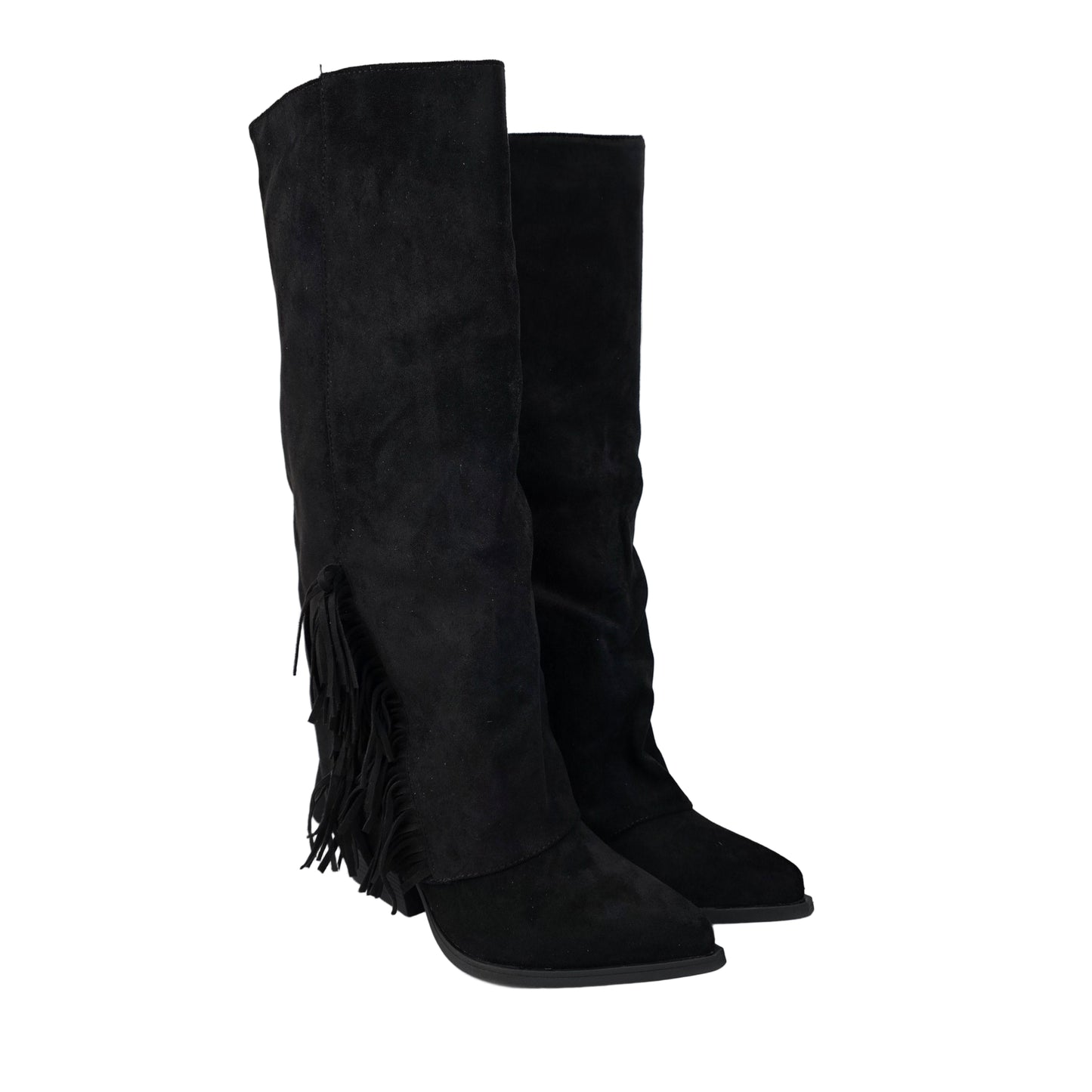 Botas Altas Flecos Negro