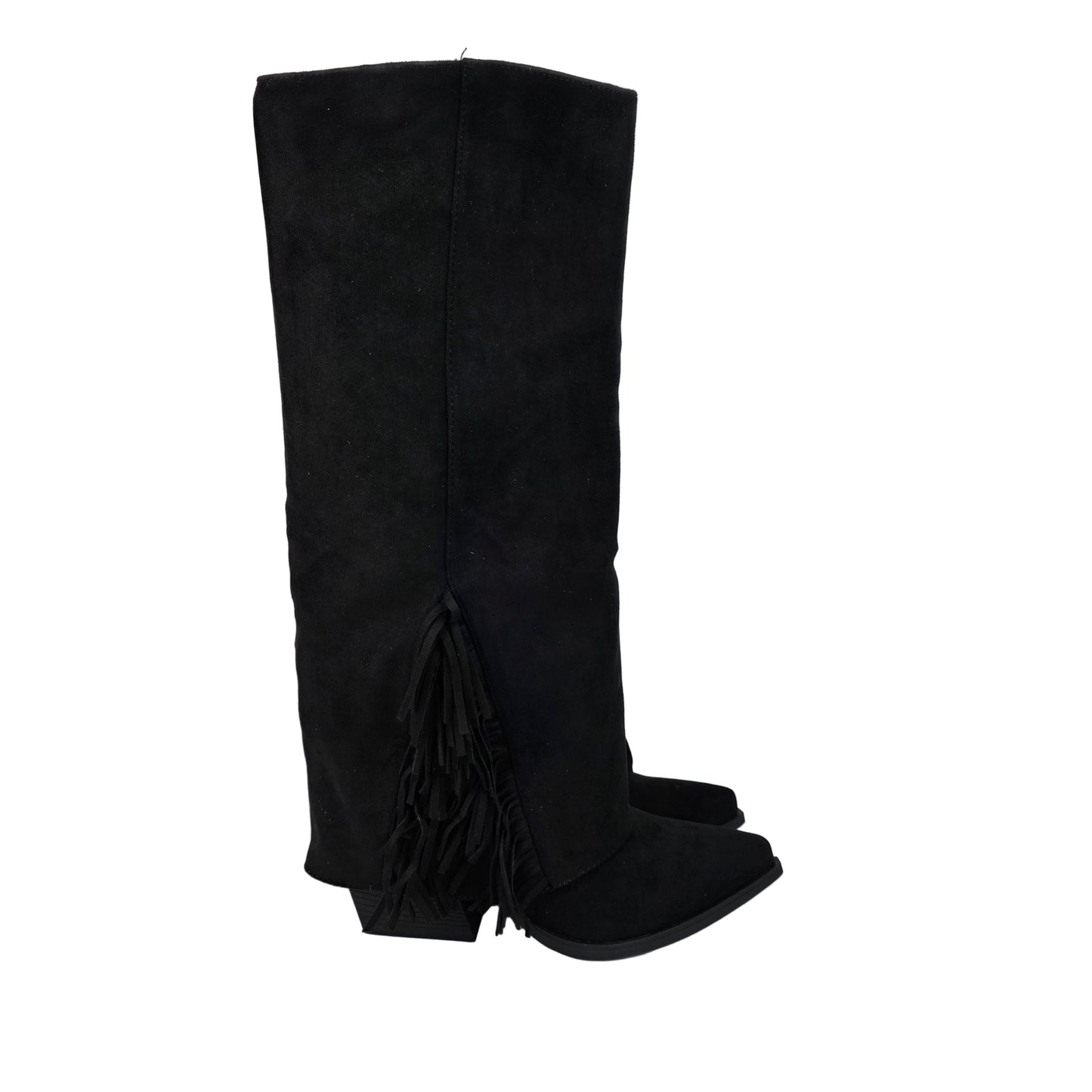 Botas Altas Flecos Negro