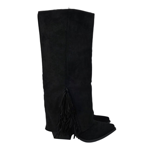 Botas Altas Flecos Negro