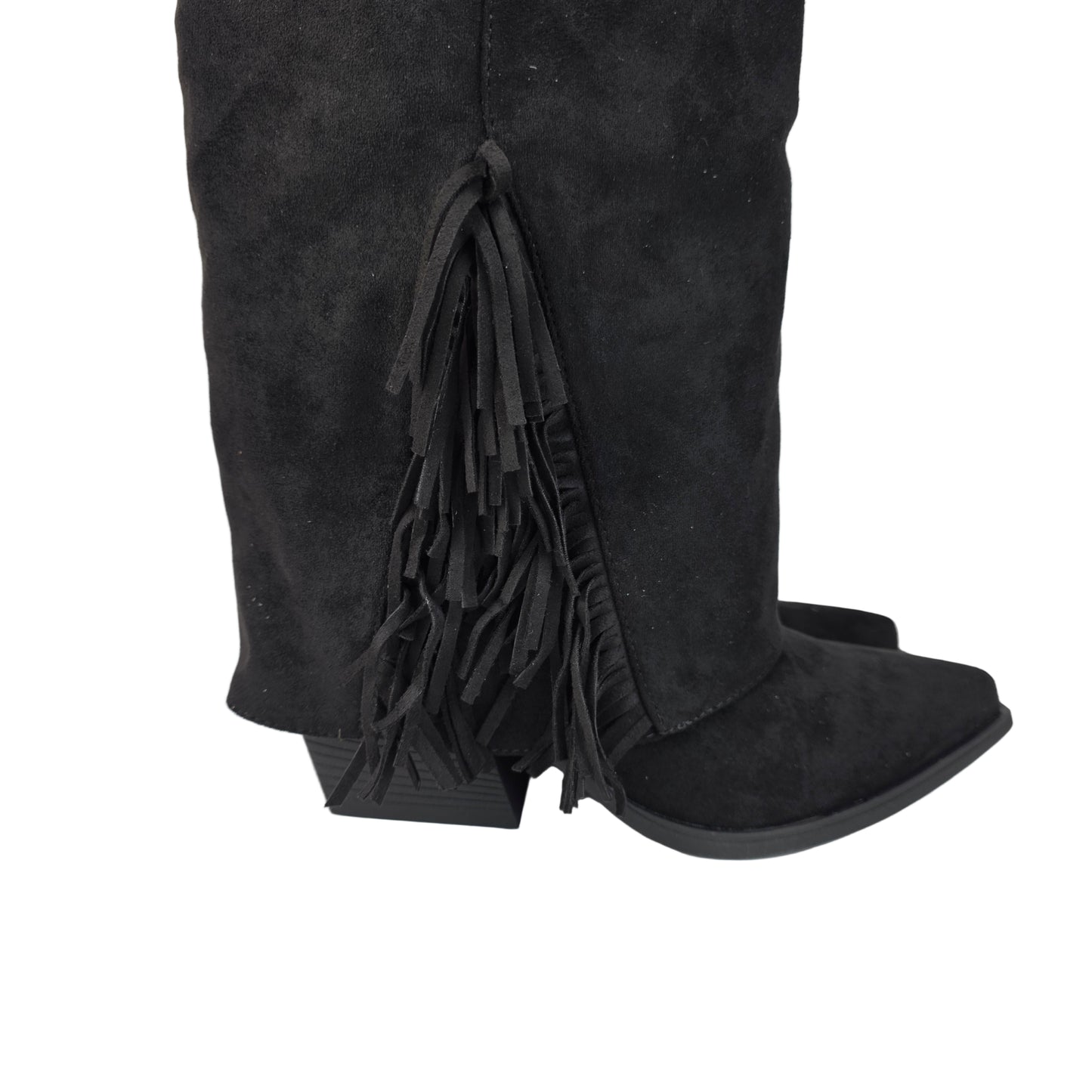 Botas Altas Flecos Negro