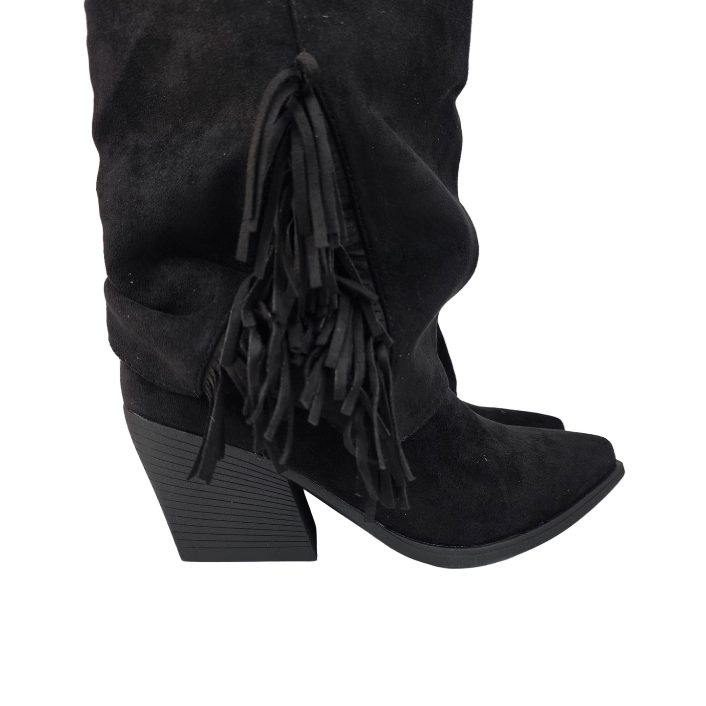 Botas Altas Flecos Negro