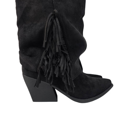 Botas Altas Flecos Negro