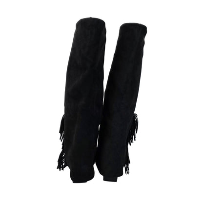 Botas Altas Flecos Negro
