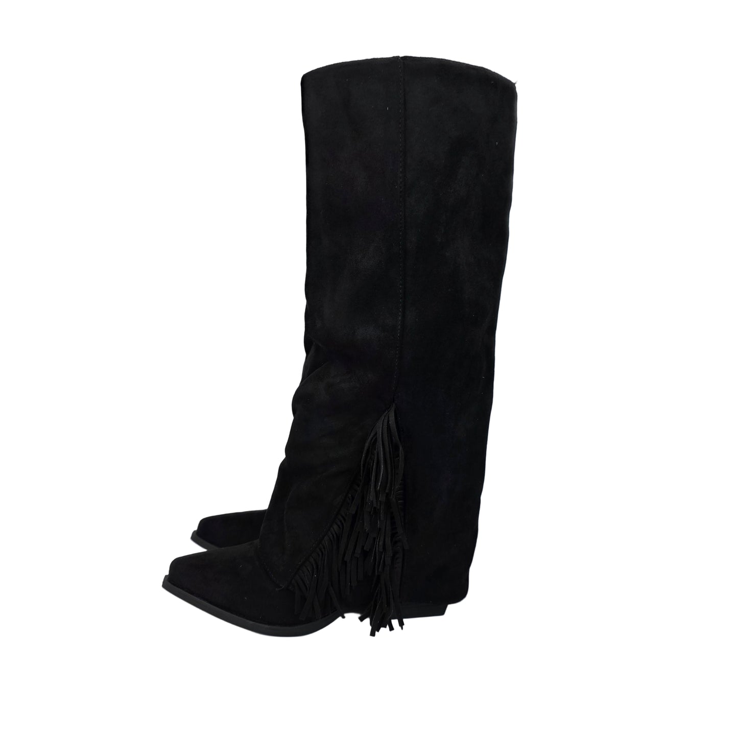 Botas Altas Flecos Negro