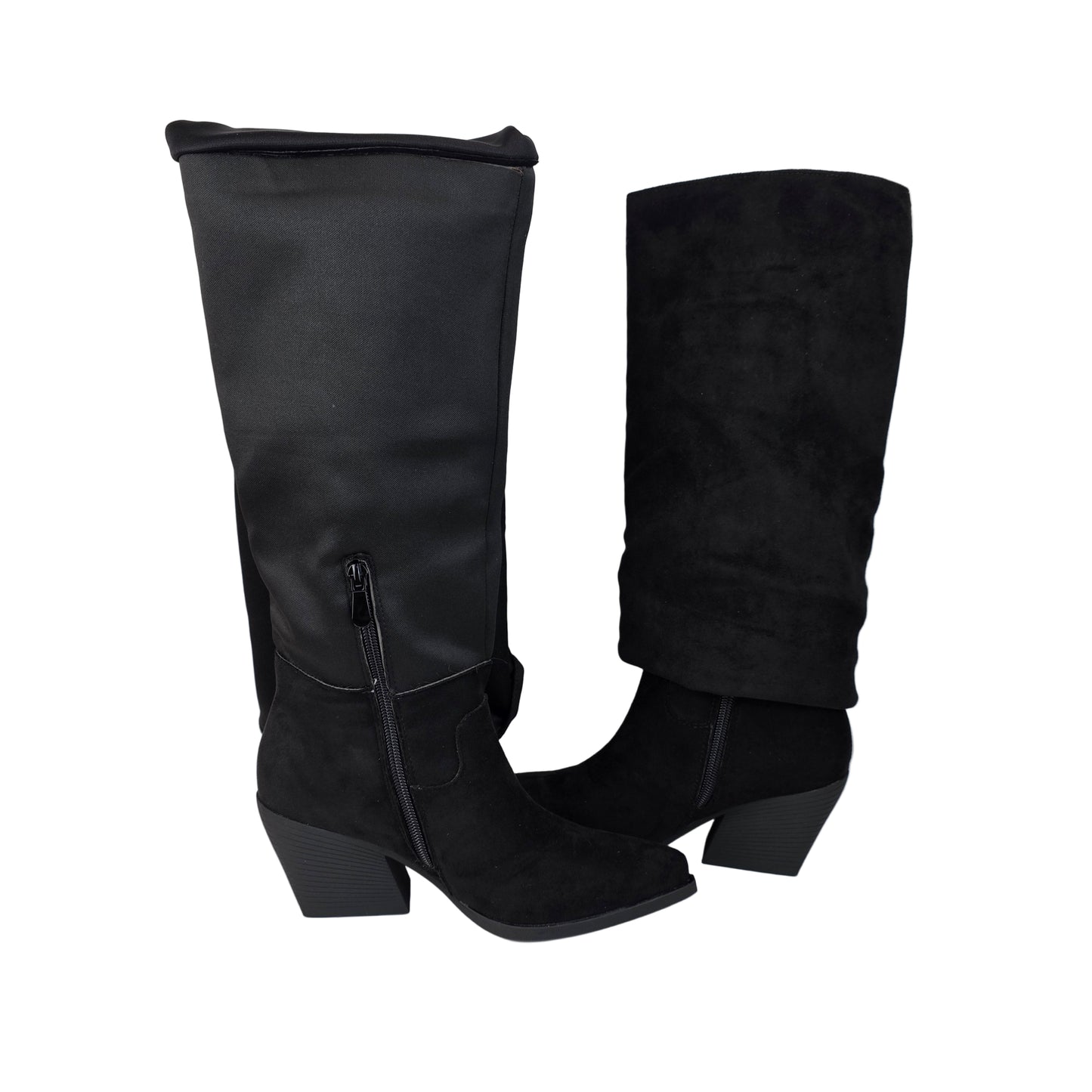 Botas Altas Flecos Negro
