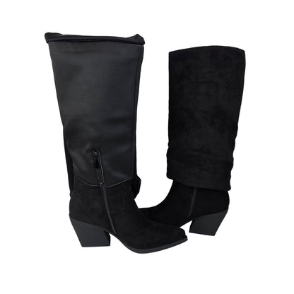 Botas Altas Flecos Negro
