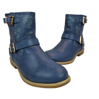 Botin Flores Azul Jeans Xti