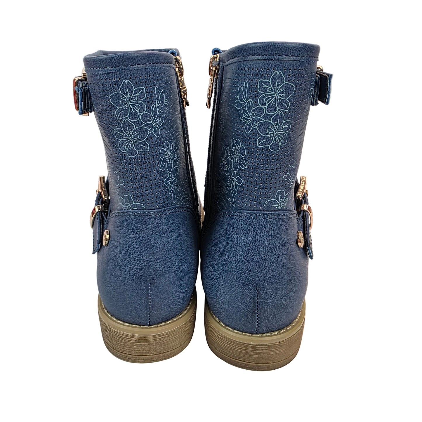 Botin Flores Azul Jeans Xti