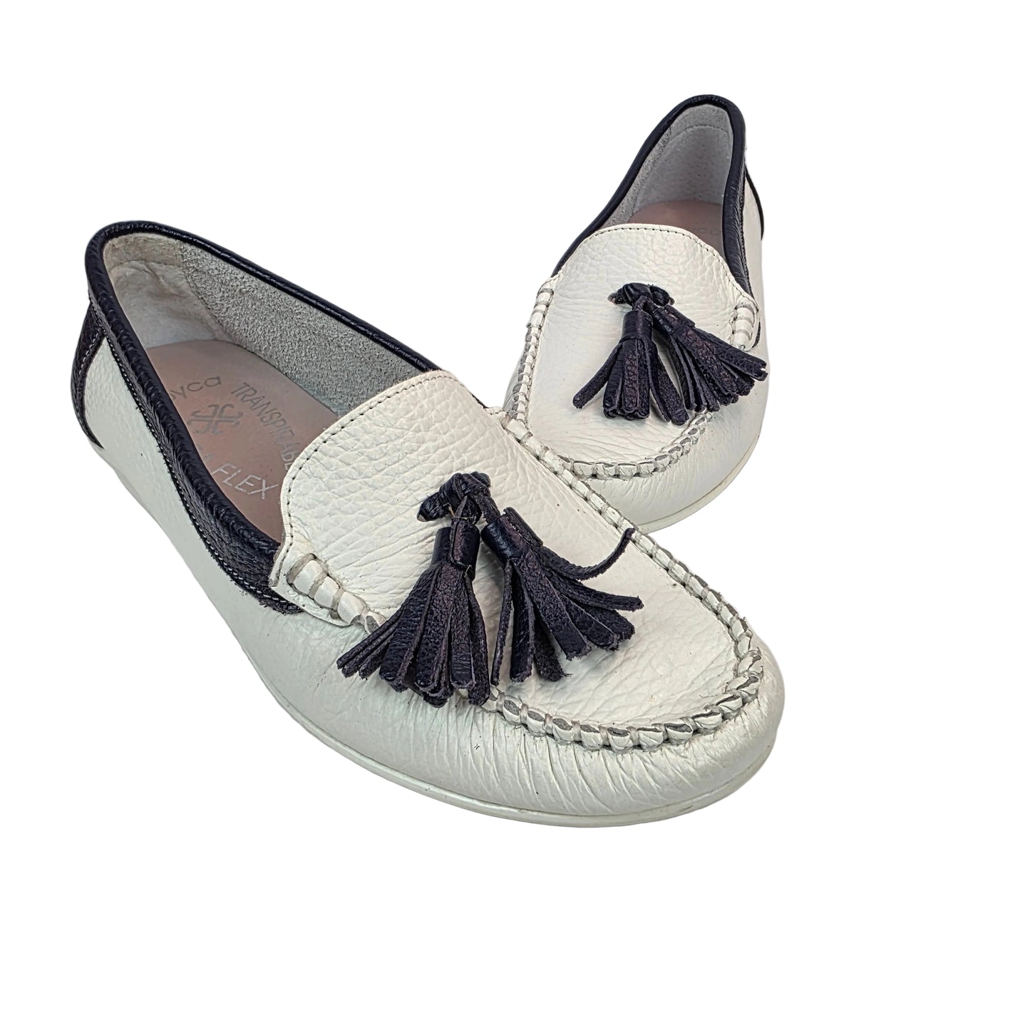 Mocasines Náuticos Joyca en Piel Bicolor con Borlas