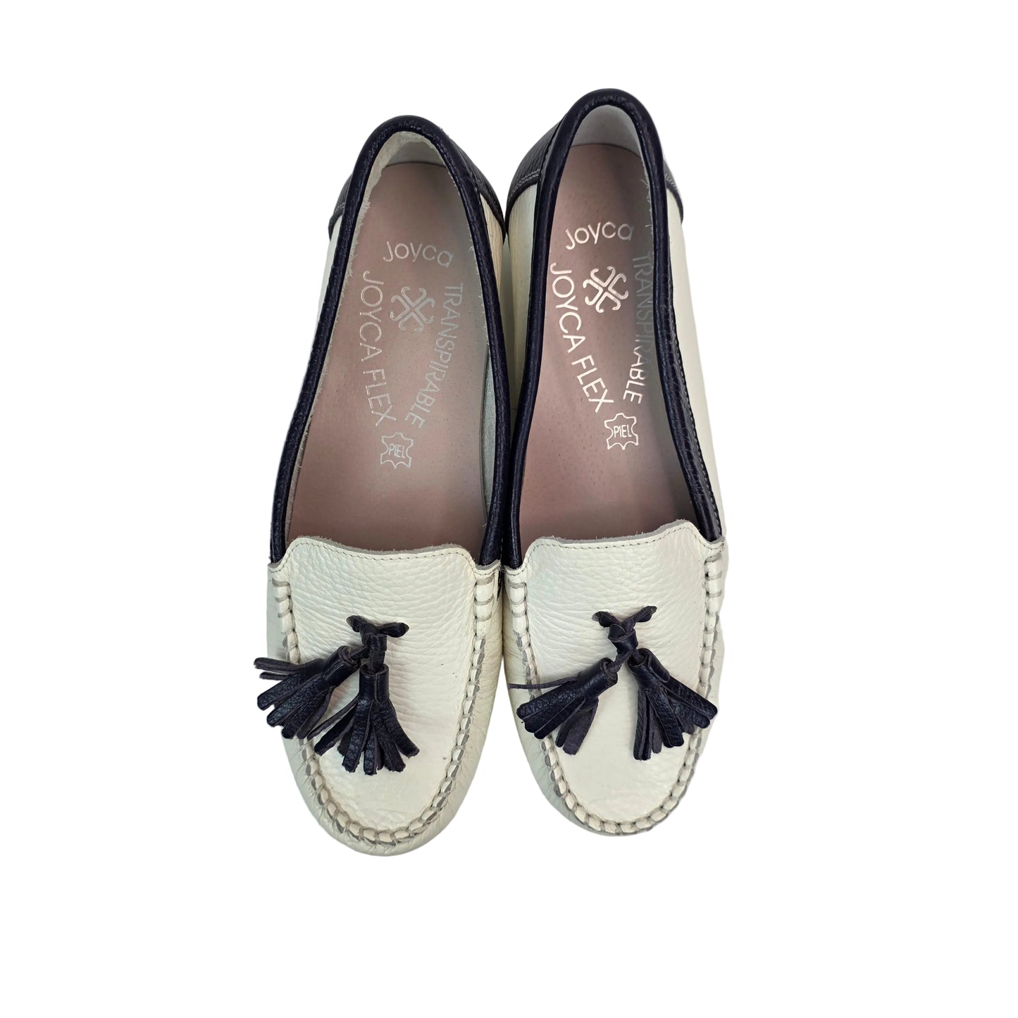 Mocasines Náuticos Joyca en Piel Bicolor con Borlas