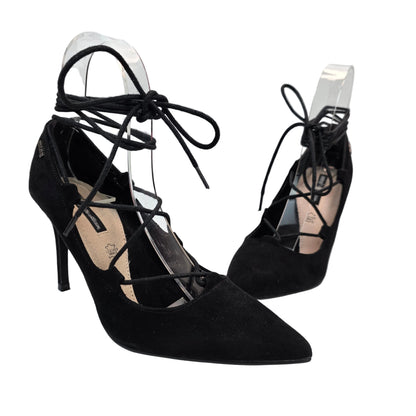 Zapato de Tacón Mustang Negro Lace-Up con Cordones – Pasarela Concept