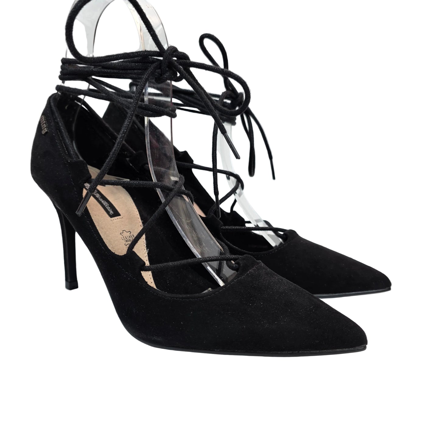 Zapato de Tacón Mustang Negro Lace-Up con Cordones – Pasarela Concept