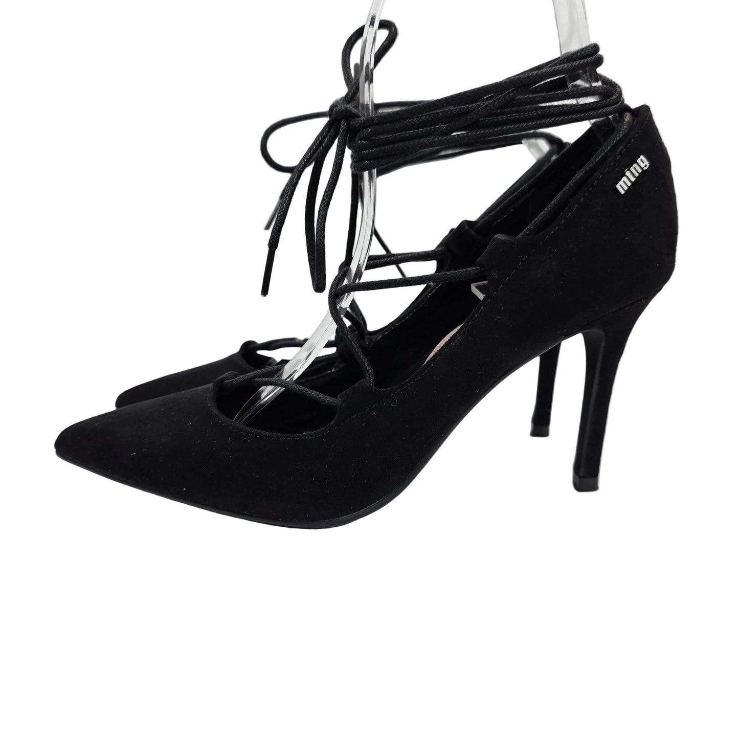 Zapato de Tacón Mustang Negro Lace-Up con Cordones – Pasarela Concept