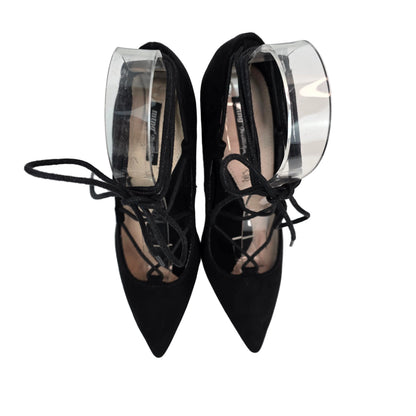 Zapato de Tacón Mustang Negro Lace-Up con Cordones – Pasarela Concept