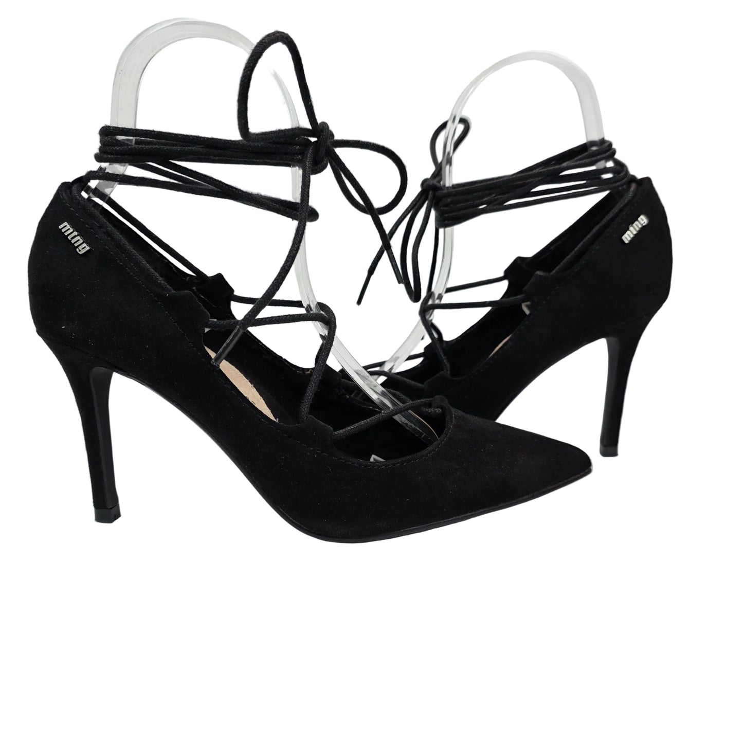 Zapato de Tacón Mustang Negro Lace-Up con Cordones – Pasarela Concept