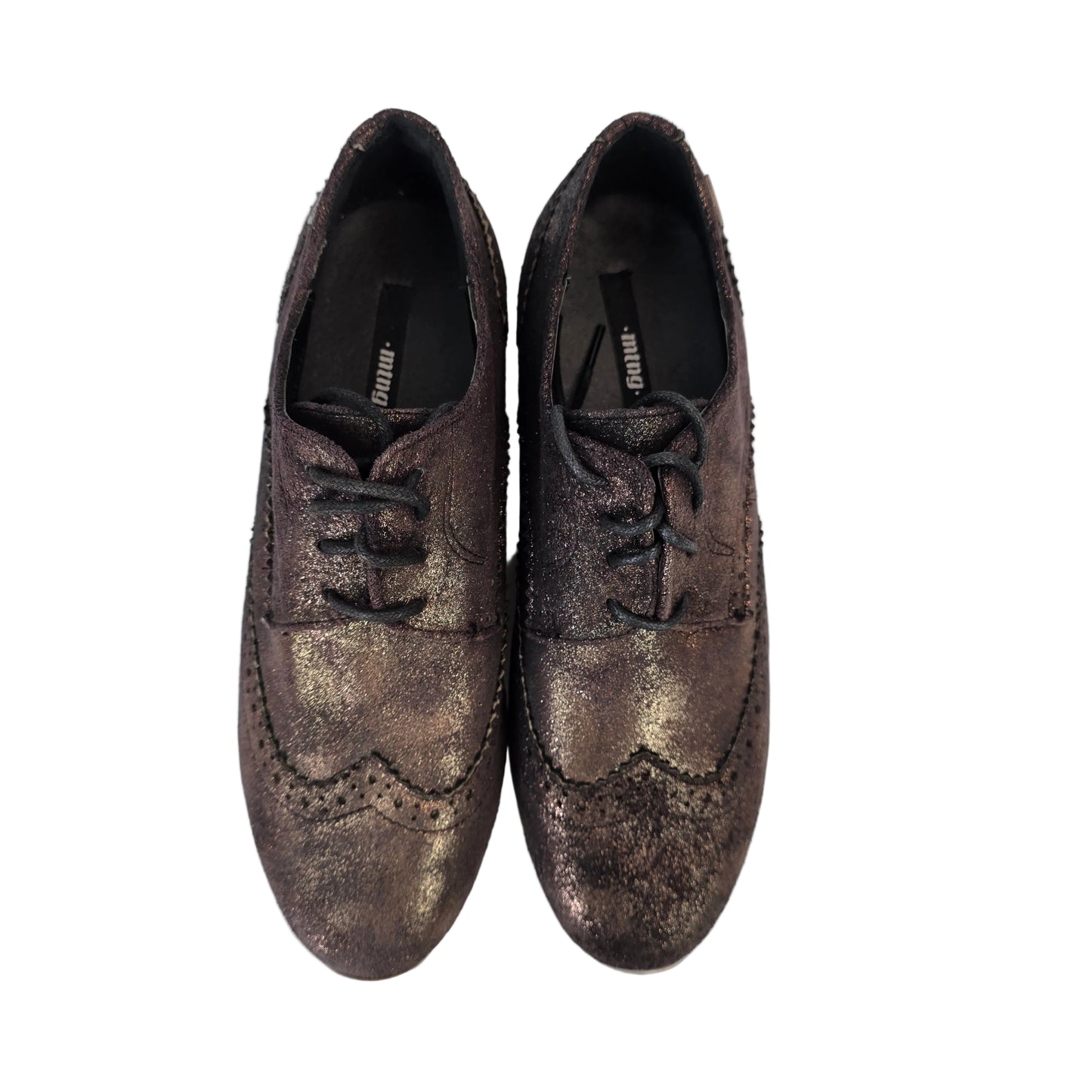 Zapato Blucher Mustang Bronce Metalizado