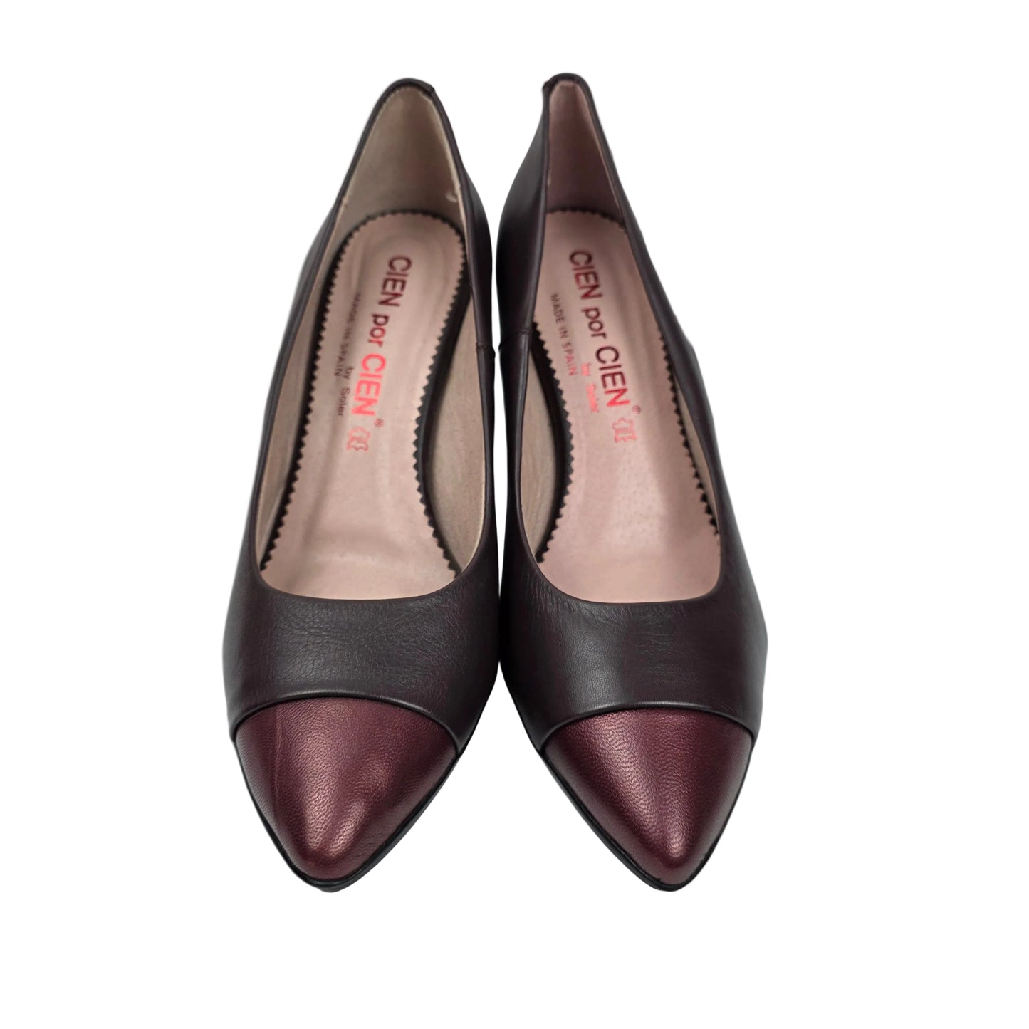 Zapato de Salón 100% Piel Burdeos con Plantilla de Gel – Pasarela Concept