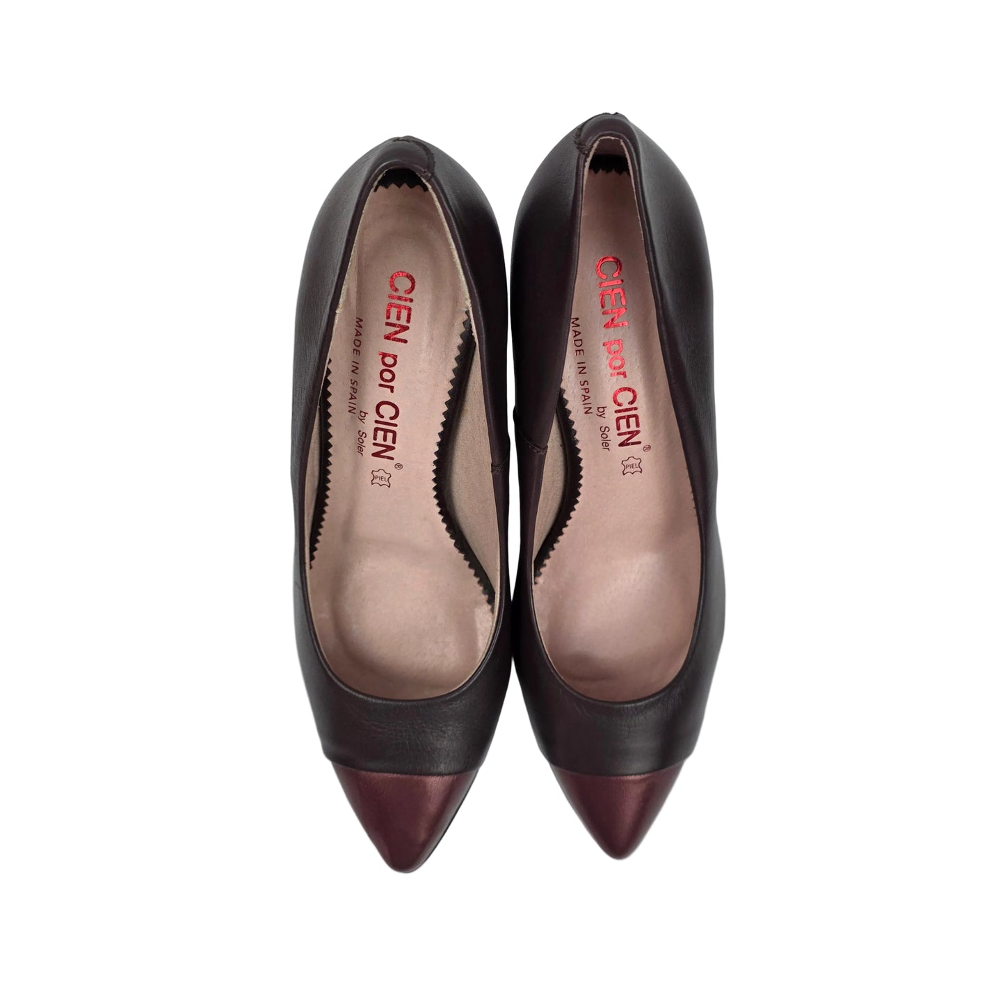 Zapato de Salón 100% Piel Burdeos con Plantilla de Gel – Pasarela Concept