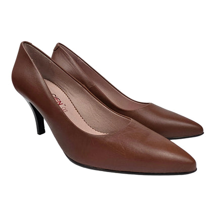 Zapato de Salón 100% Piel Chocolate con Plantilla de Gel – Pasarela Concept