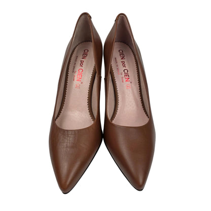 Zapato de Salón 100% Piel Chocolate con Plantilla de Gel – Pasarela Concept