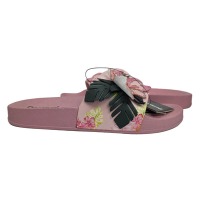 Sandalia Pala Desigual Rosa con Flores Tropicales y Relieve 3D