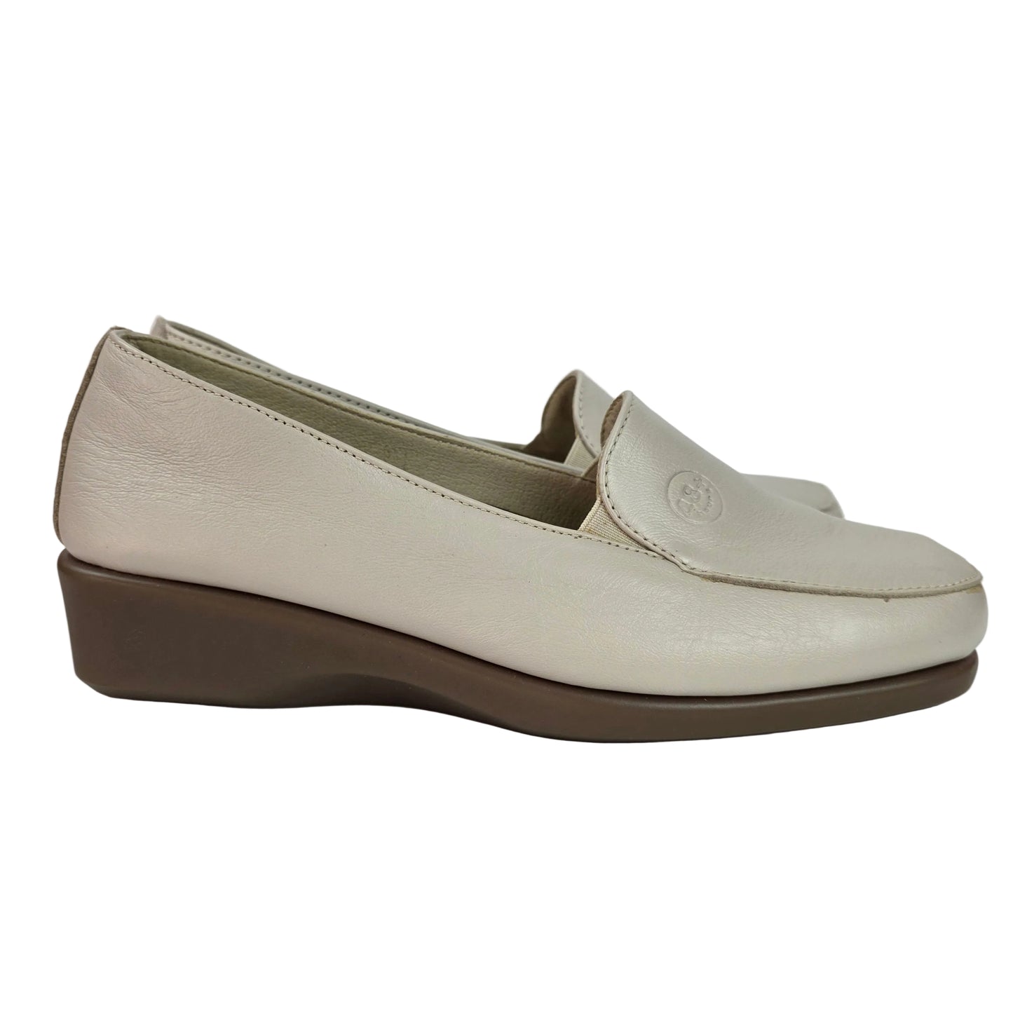 Mocasines 48 Horas de Piel Beige Confort