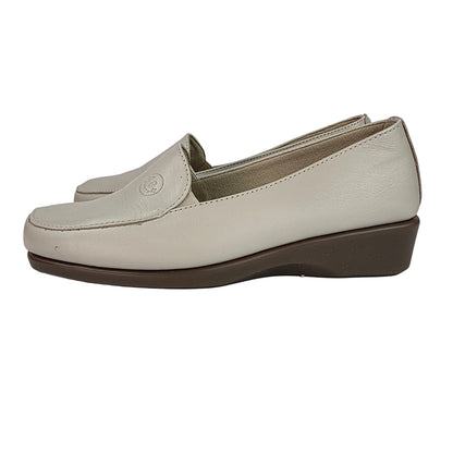Mocasines 48 Horas de Piel Beige Confort