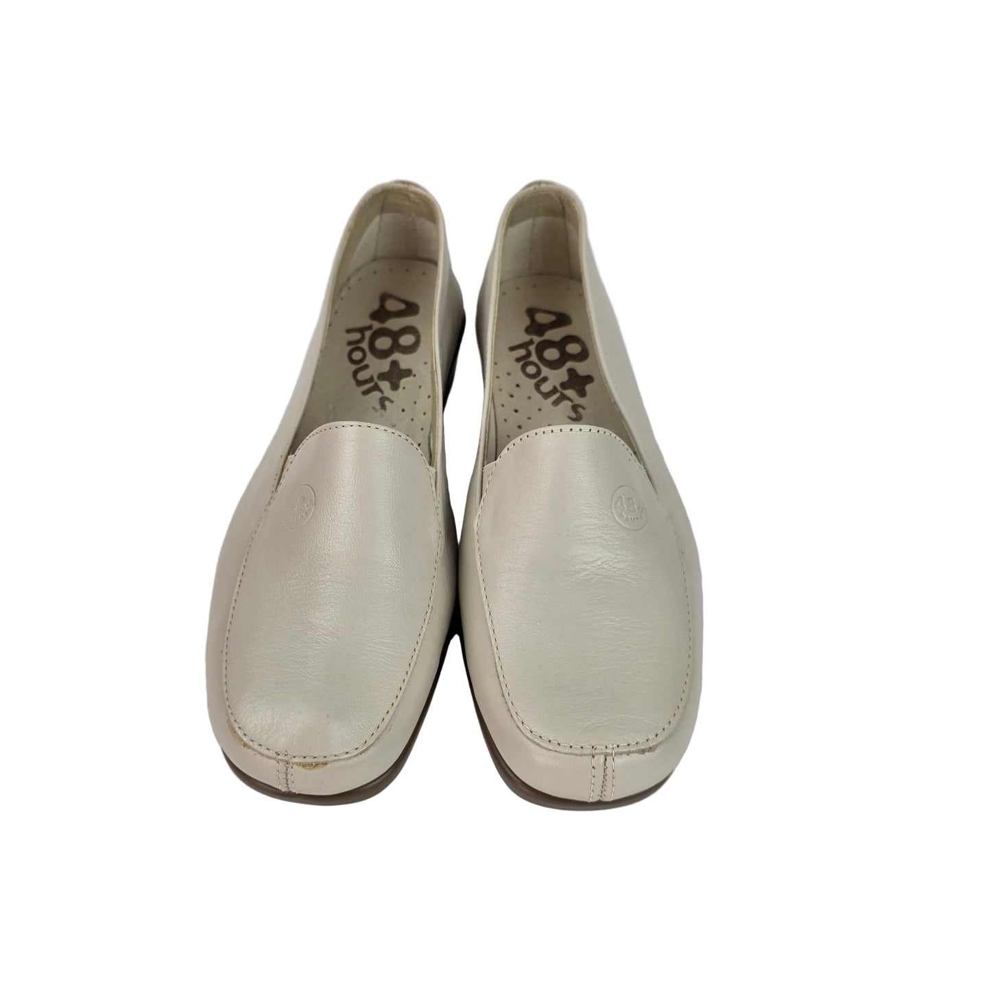 Mocasines 48 Horas de Piel Beige Confort