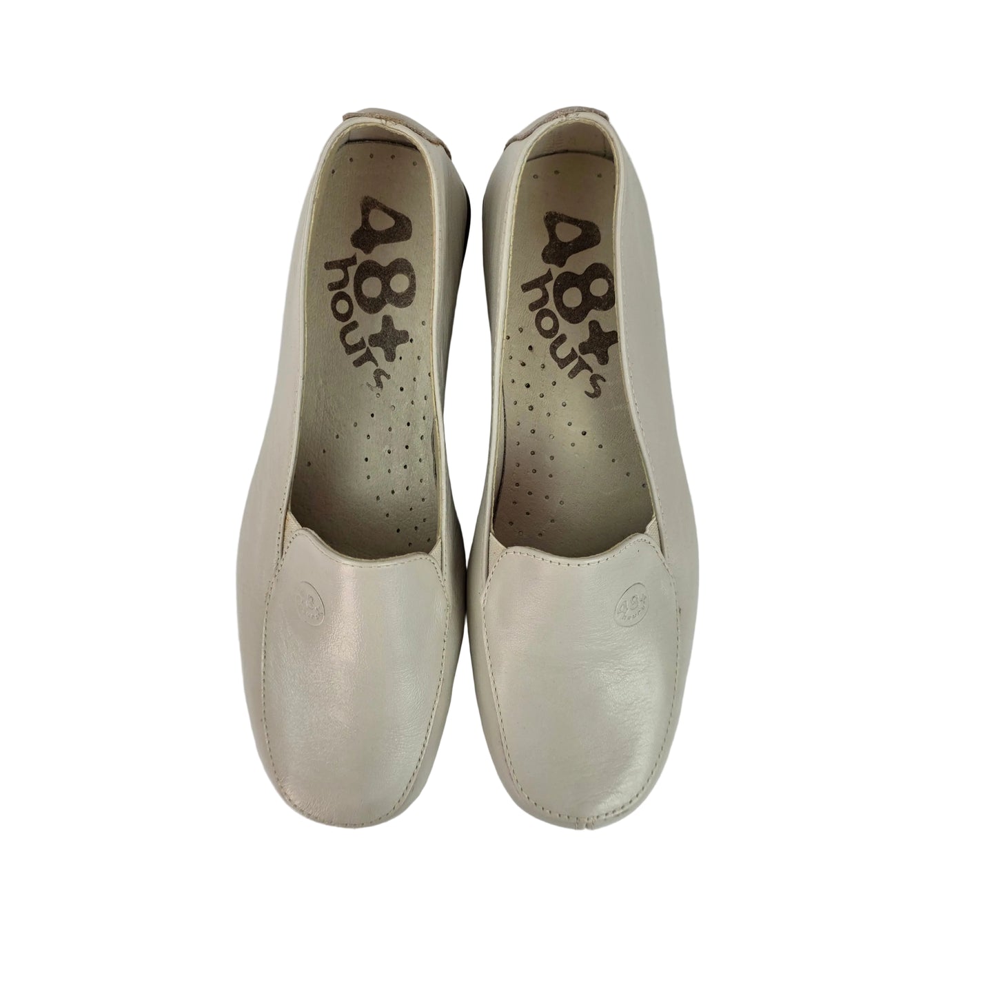 Mocasines 48 Horas de Piel Beige Confort