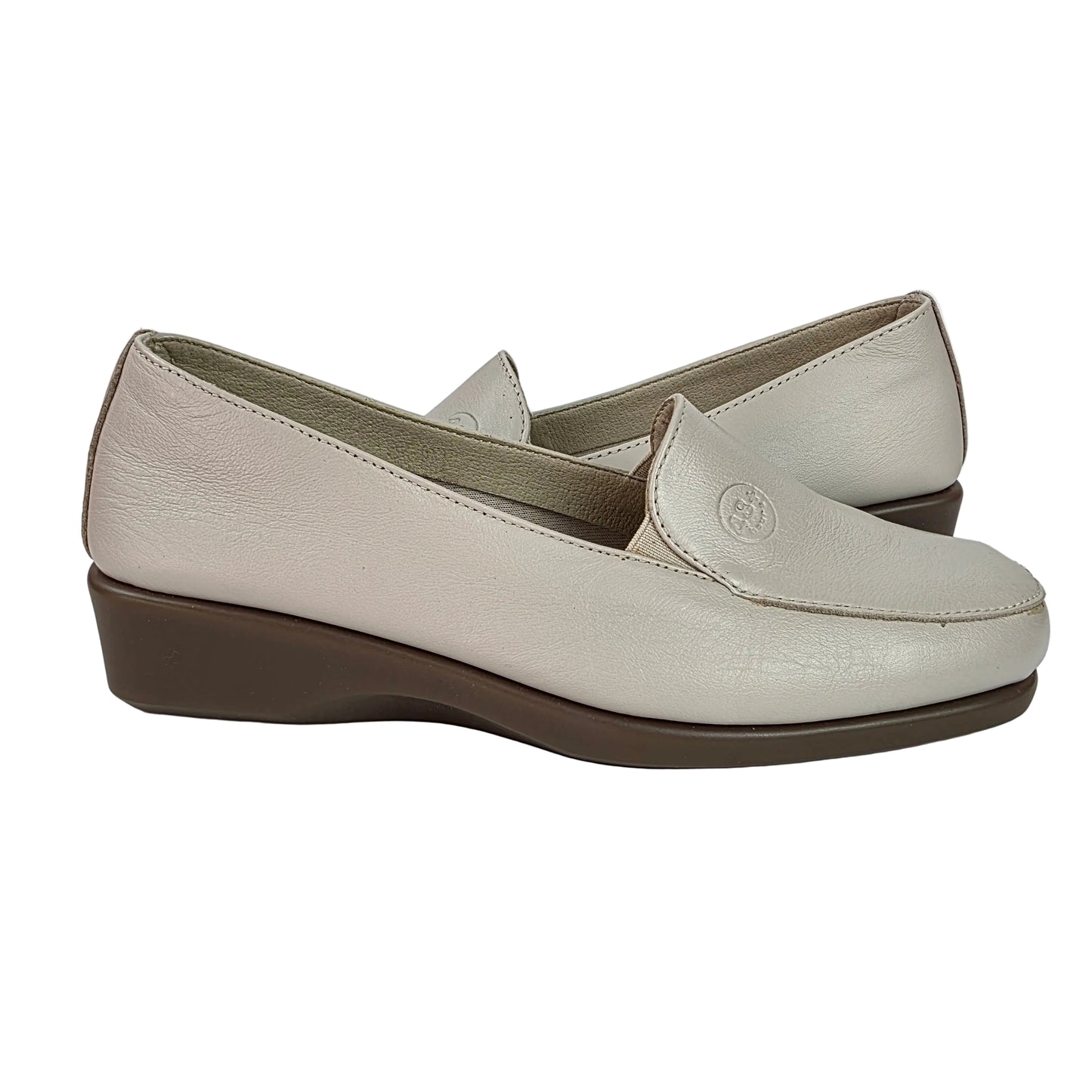 Mocasines 48 Horas de Piel Beige Confort
