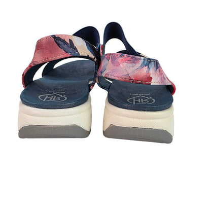 Sandalias Joya Pasarela Concept Azules con Strass y Estampado Floral