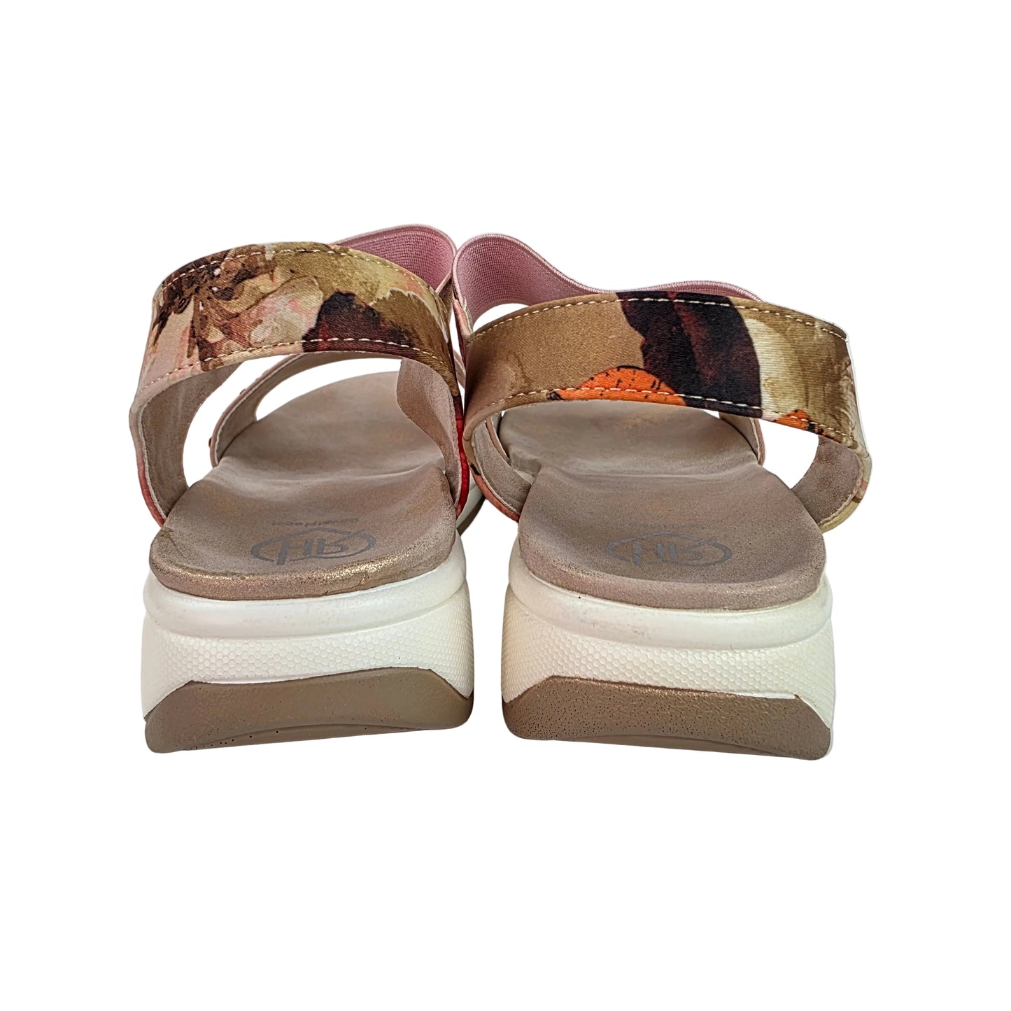 Sandalias Joya Pasarela Concept Rosa Maquillaje con Strass y Estampado Floral