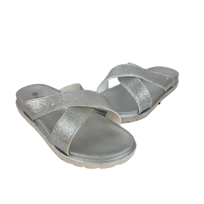 Sandalia Pala J'hayber Plata con Glitter y Suela Ergonómica de 3cm