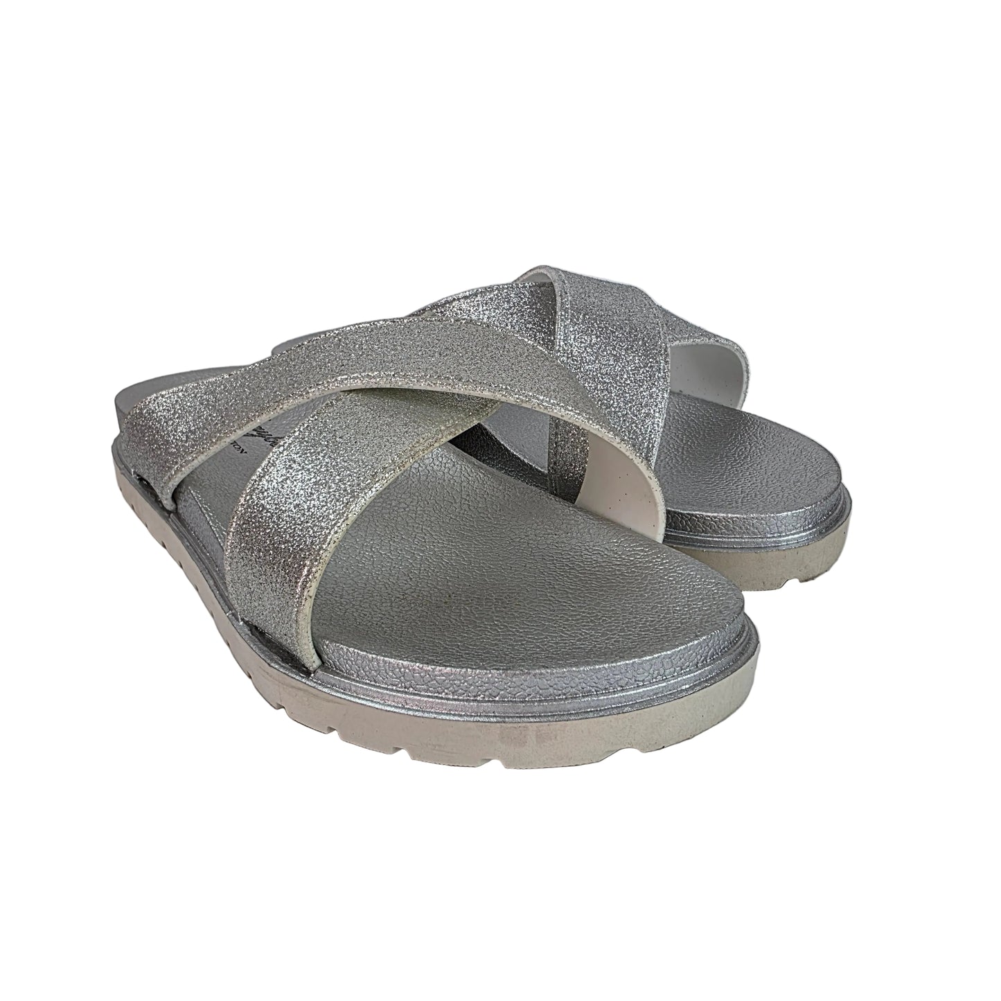 Sandalia Pala J'hayber Plata con Glitter y Suela Ergonómica de 3cm