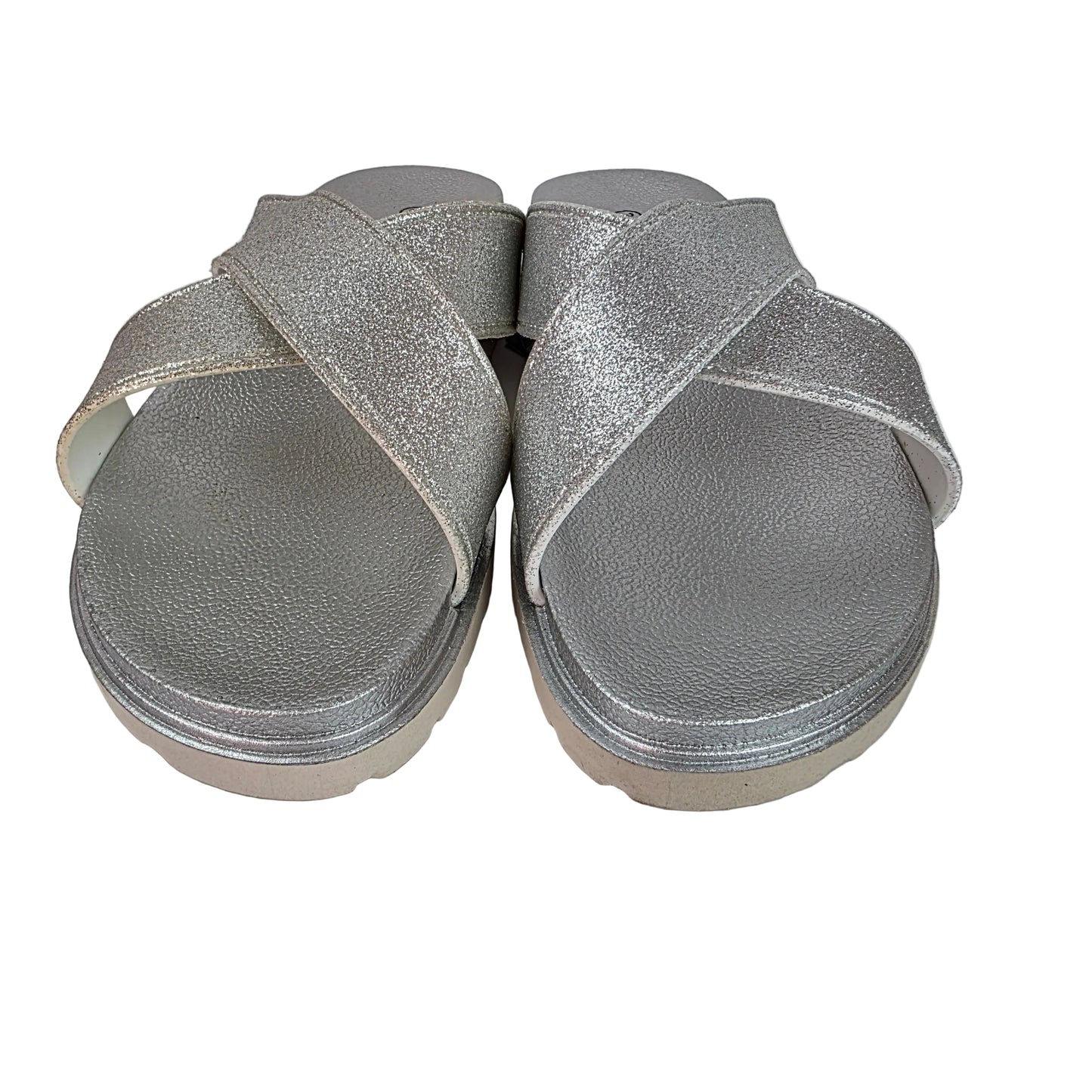 Sandalia Pala J'hayber Plata con Glitter y Suela Ergonómica de 3cm