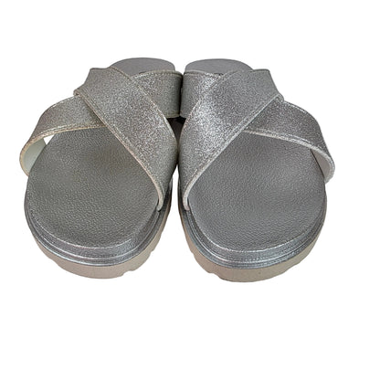 Sandalia Pala J'hayber Plata con Glitter y Suela Ergonómica de 3cm