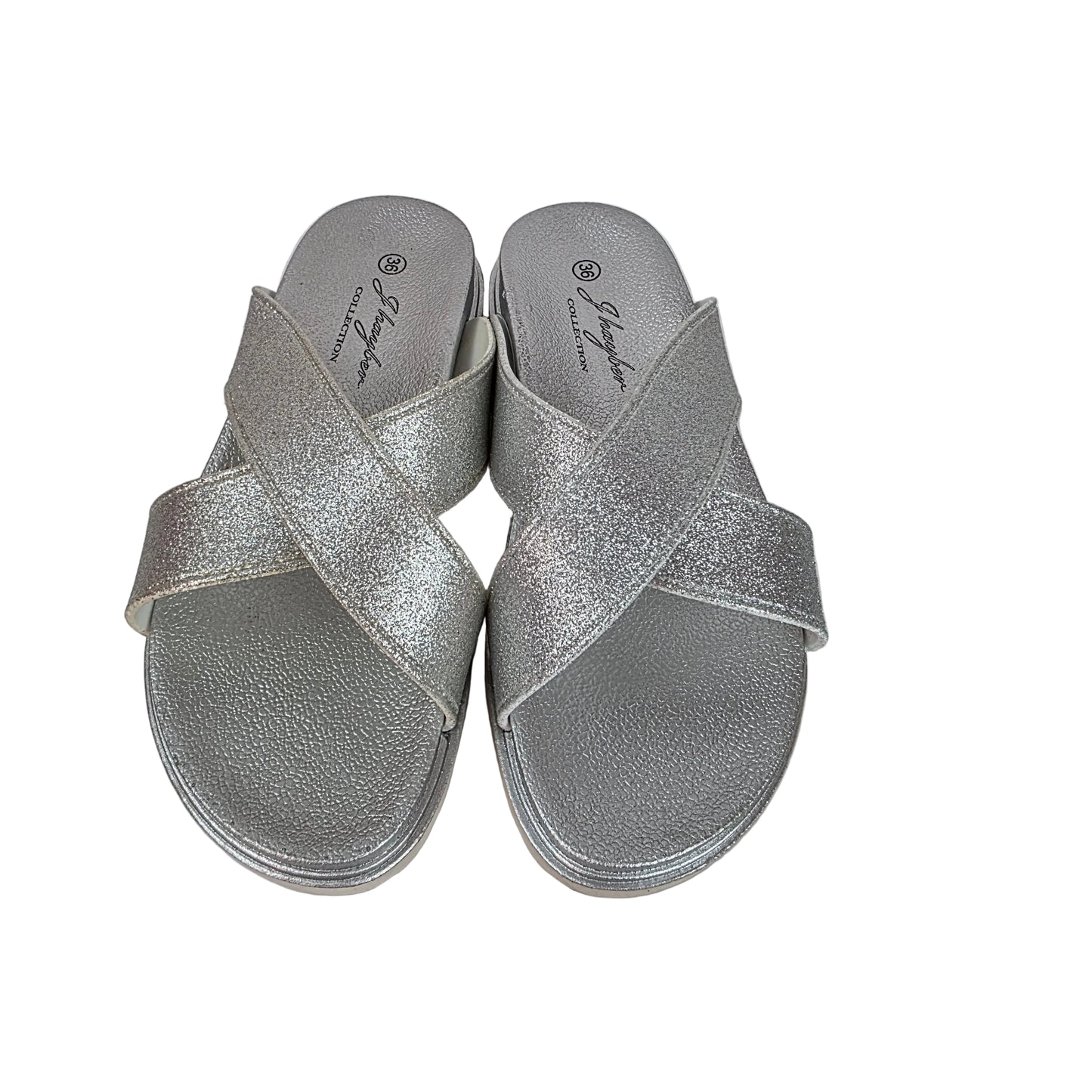 Sandalia Pala J'hayber Plata con Glitter y Suela Ergonómica de 3cm