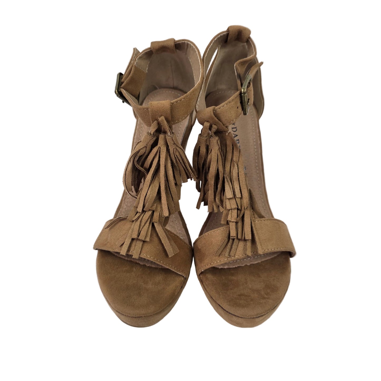 Sandalias de Cuña Pasarela Concept Cuero con Flecos - Estilo Boho y Plantilla de Piel