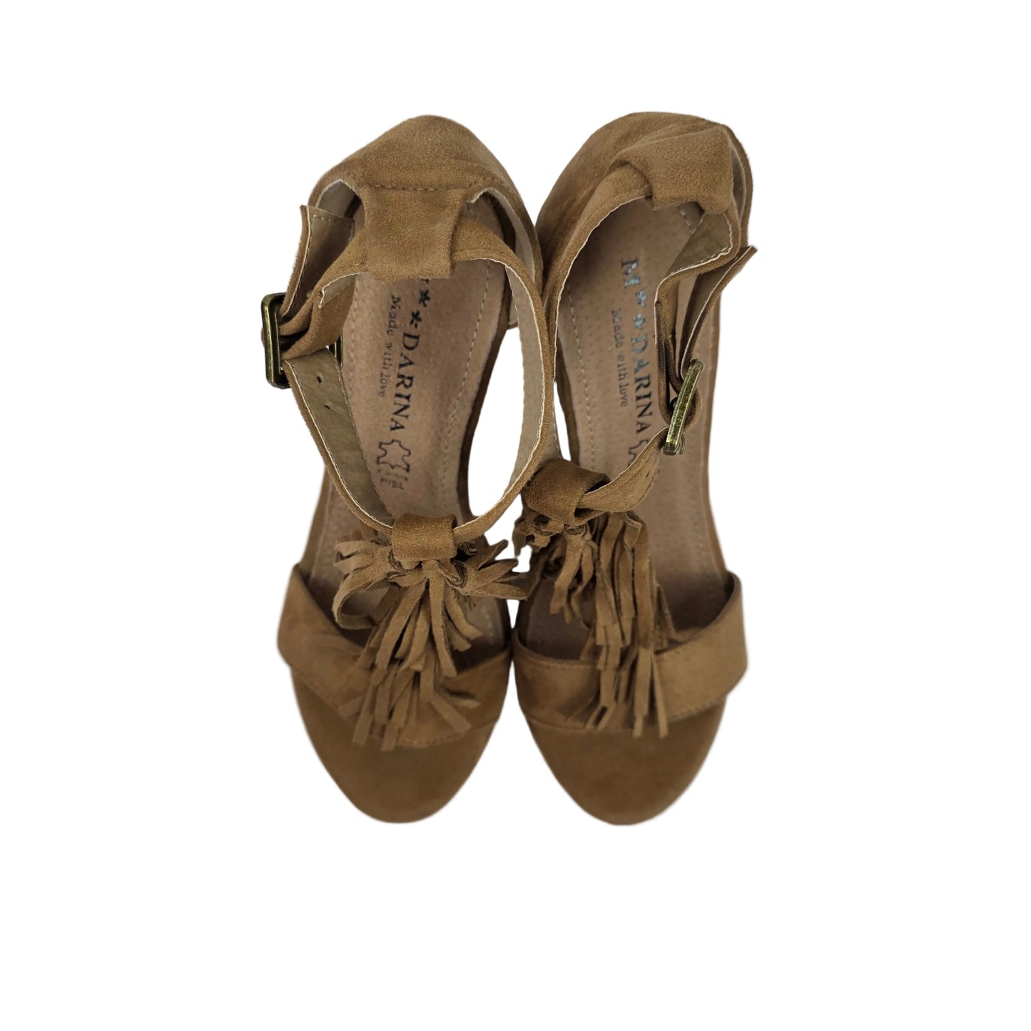 Sandalias de Cuña Pasarela Concept Cuero con Flecos - Estilo Boho y Plantilla de Piel